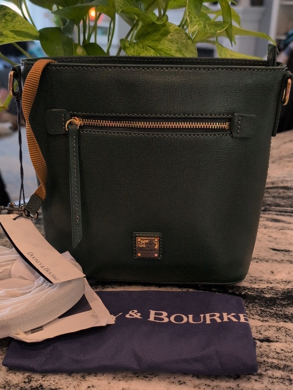 Dooney & Bourke Saffiano Leather Small Zip Crossbody Bag
